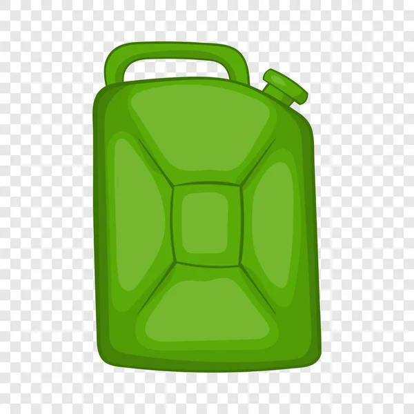 Groene brandstof jerrycan pictogram, cartoon stijl — Stockvector