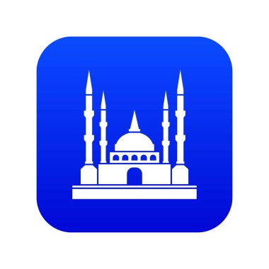 Cami simgesi dijital mavi