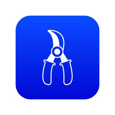 Üzüm makas mavi simge vektör