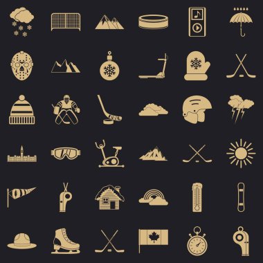 Kış koruma simgeler kümesi, basit tarzı