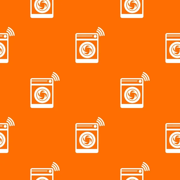 洗濯機パターン ベクトル オレンジ — ストックベクタ