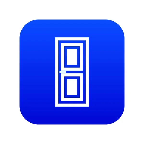 Icono de puerta azul digital — Archivo Imágenes Vectoriales