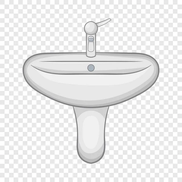 Ceramic sink icon, cartoon style — Stock Vector