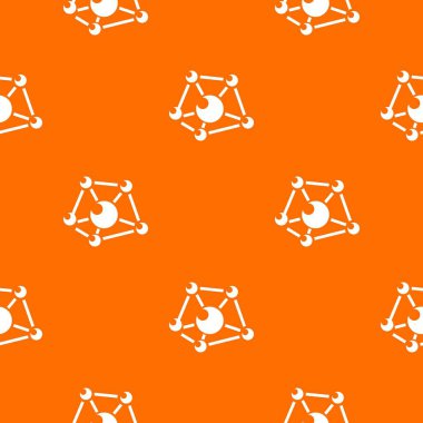 Molekül laboratuvar desen vektör turuncu