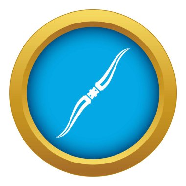 Ninja bıçak mavi simge vektör izole atma