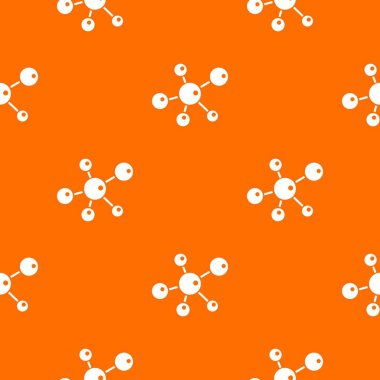 Molekül araştırma desen vektör turuncu