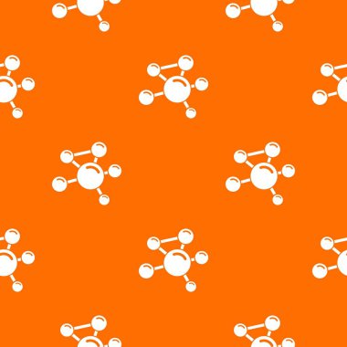 Molekül moleküler desen vektör turuncu