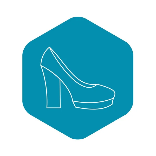 High heel shoes icon, outline style