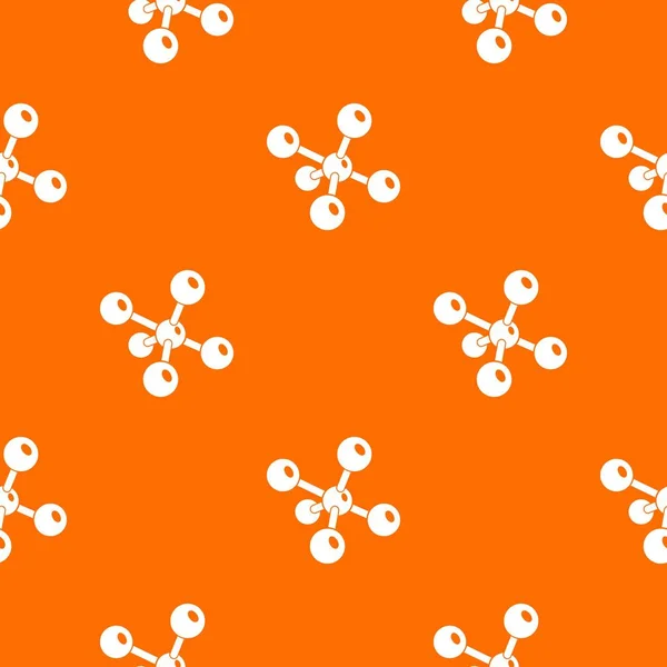 Molécula química patrón vector naranja — Archivo Imágenes Vectoriales