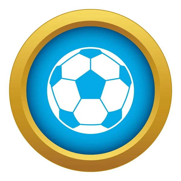 Football soccer ball icon blue vector isolated — Stock Vector