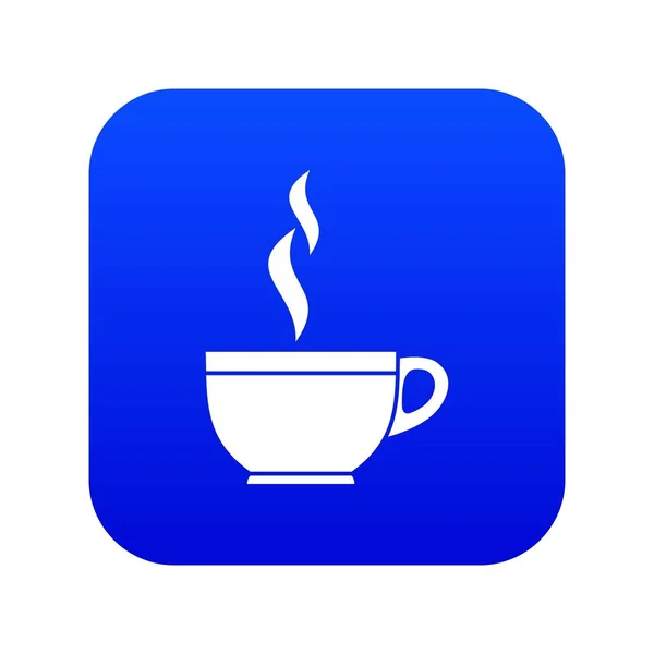 Glas Tee-Ikone digital blue — Stockvektor