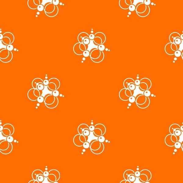 Patrón de conexión molecular vector naranja — Vector de stock