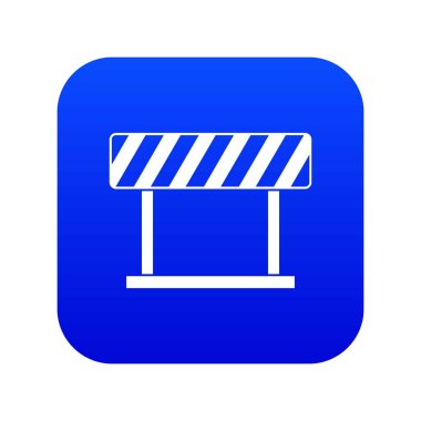 Trafik yasağı dijital mavi işareti simgesi