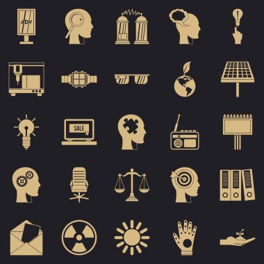 Temsil Icons set, basit tarzı