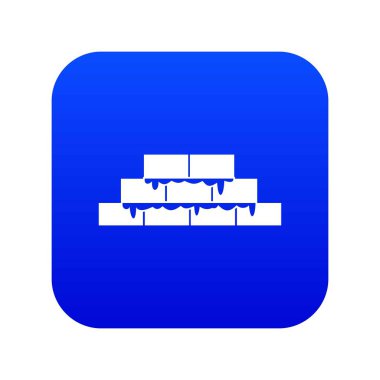 Tuğla simgesi dijital mavi