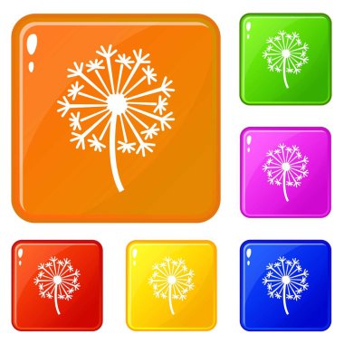 Karahindiba simgeler vektör renk ayarla