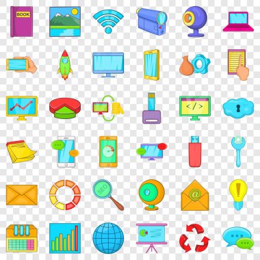 Bilgisayar veri simgeler kümesi, karikatür tarzı