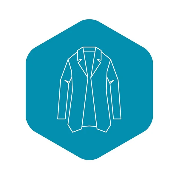 Icona giacca, stile contorno — Vettoriale Stock