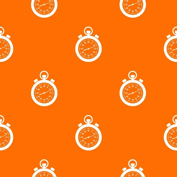 Stopwatch pattern vector orange — Stock Vector