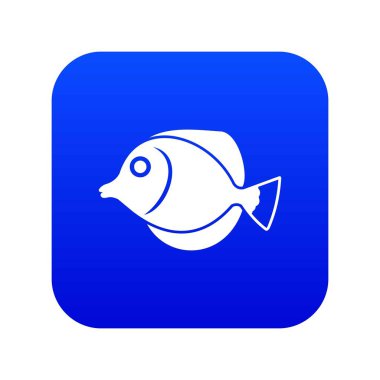 Tang balık, Zebrasoma flavescens simgesi dijital mavi