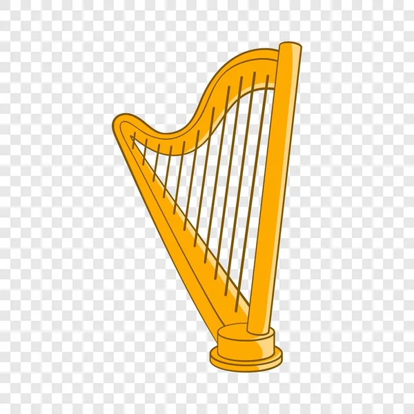 Ikona harfy w stylu kreskówki — Wektor stockowy