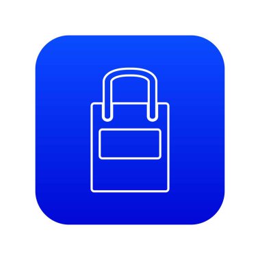 Eko çanta mavi simge vektör