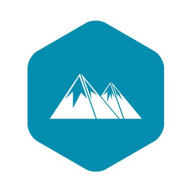 Dağları kar simgesi, basit tarzı ile