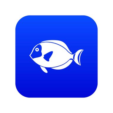 Cerrah balık simgesi dijital mavi