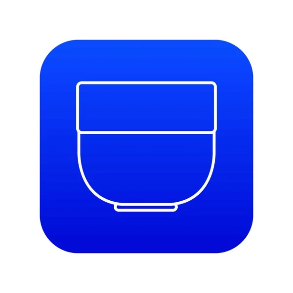 Bowl icono vector azul — Archivo Imágenes Vectoriales