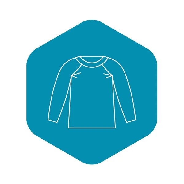 Icono de chaqueta deportiva, estilo de esquema — Vector de stock