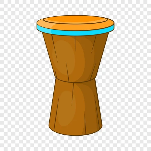 Icône du tambour africain, style dessin animé — Image vectorielle