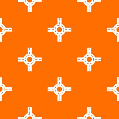 Dairesel kesişim deseni vektör turuncu