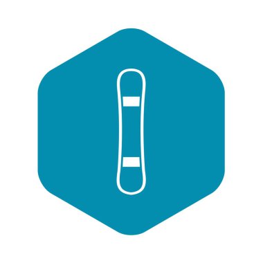 Snowboard spor kurulu simgesi, basit tarzı