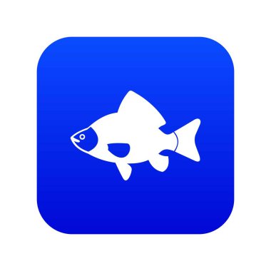 Balık simgesi dijital mavi