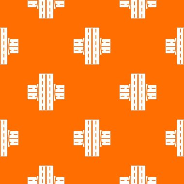 Yol desen vektör turuncu üzerinde köprü