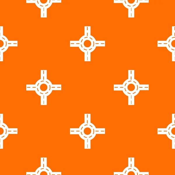 Cirkelvormige doorsnede patroon vector oranje — Stockvector