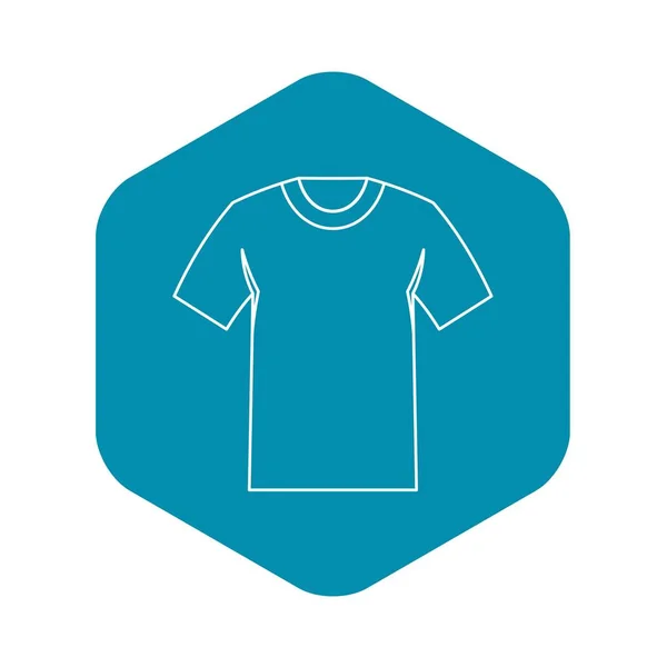 Icône de t-shirt, style contour — Image vectorielle