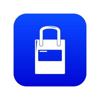 Eko çanta mavi simge vektör