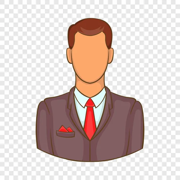 Mann im Anzug avatar icon, cartoon style — Stockvektor