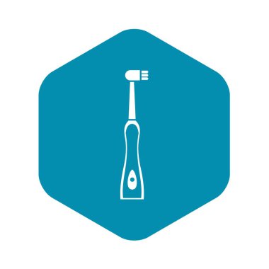 Elektrik diş fırçası simgesi, basit biçim