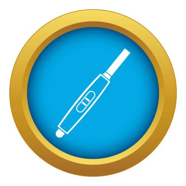 Hamilelik testi pozitif hamile simgesi mavi vektör izole ile