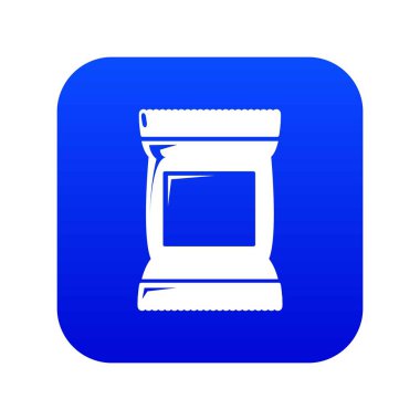 Gıda aperatif yastık çanta mavi simge vektör