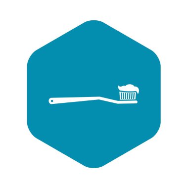 Diş fırçası simgesi, basit tarzı