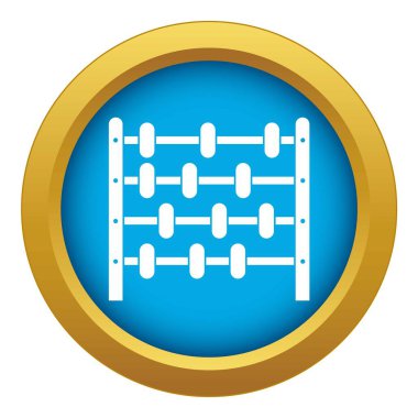 Çocuk abaküs mavi simge vektör izole