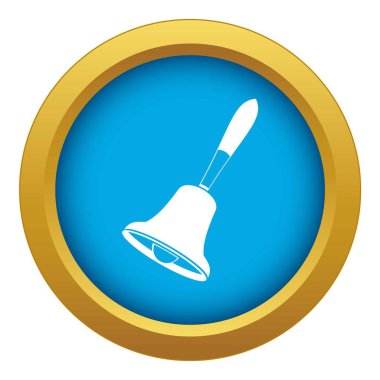 Bell mavi simge vektör izole