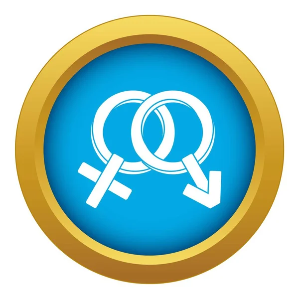 Male and female signs icon blue vector isolated — Stock Vector