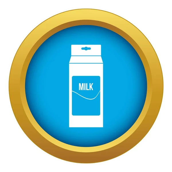 Ícone de leite vetor azul isolado — Vetor de Stock