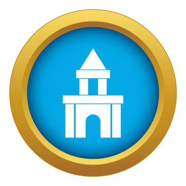 Blok oyuncak mavi simge vektör izole