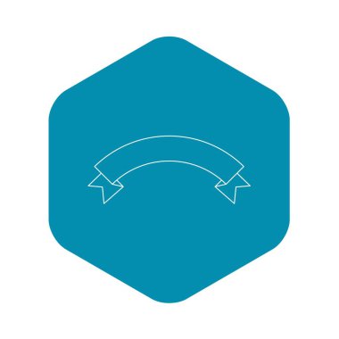 Kurdele afiş simgesi, anahat stili