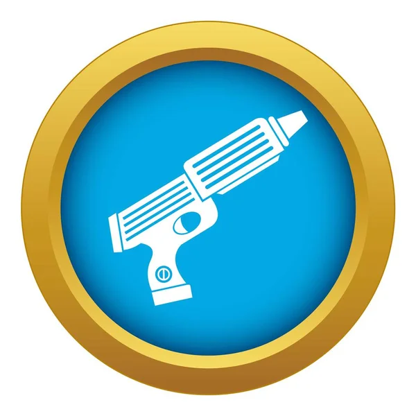 Icône jouet pistolet plastique vecteur bleu isolé — Image vectorielle
